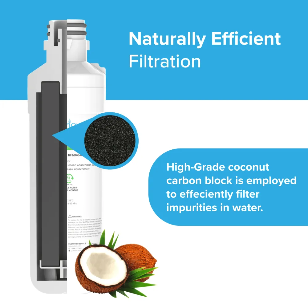 Brio 6046A Refrigerator Filters set di 3 - LGLT1000P, LT1000PC, LT1000PCS, LT-1000PC