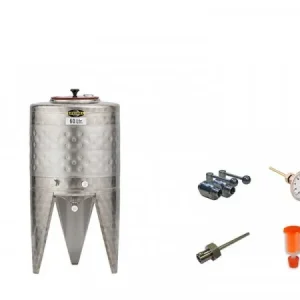 Serbatoio di fermentazione Speidel 60 litri con valvola sfera acciaio inossidabile termometro manicotto vite tappo di ferm...
