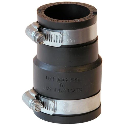 Fernco 1056-150/125 1-1/2" x 1-1/4" Flexible Coupling Drain Pipe (Cast Iron or PVC to Cast Ferro or PVC)