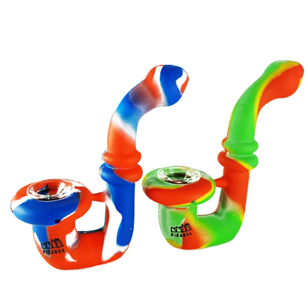 Piranha 5" Sherlock Silicone Hand Pipe w/ Temperato Bowl