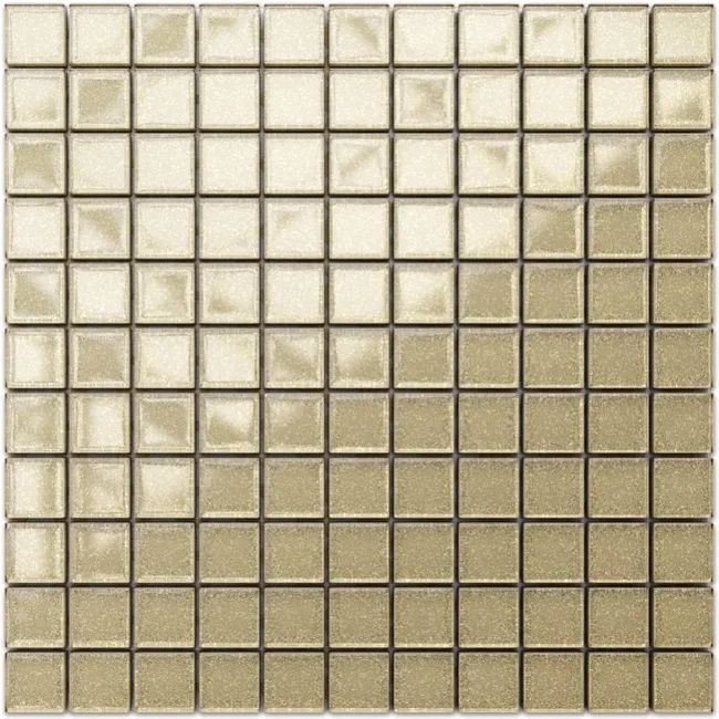 Vetro mosaic on mesh bathroom or kitchen 30 x 30 cm - gold rush