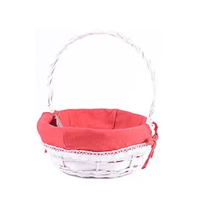 L.bianca c/cuore cesta d28cm 5042073