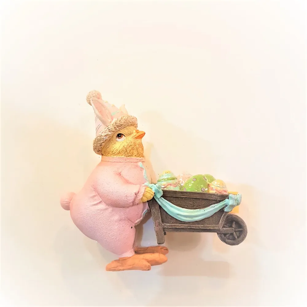 PULCINO PASQUALE CON CARRETTO