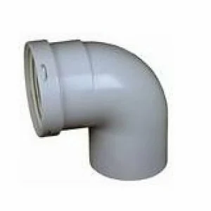 Bosch Junkers AZ 366 curva 90 concentrica, diametro 60/100 mm, alluminio bianco (Ricambio Originale)