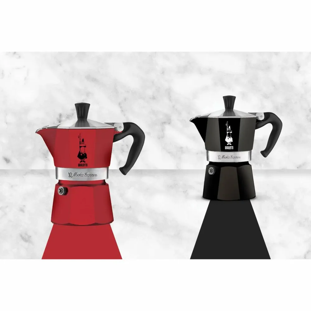 Caffettiera Italiana Bialetti MOKA EXPRESS Nero con Schiumalatte Integrato