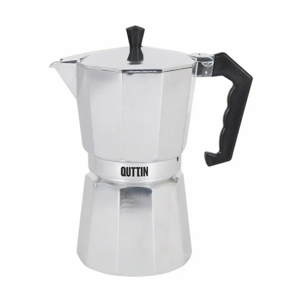 Macchina per Caffè Moka Caffettiera Italiana Quttin Alluminio 12 Tazze (6 Unità)