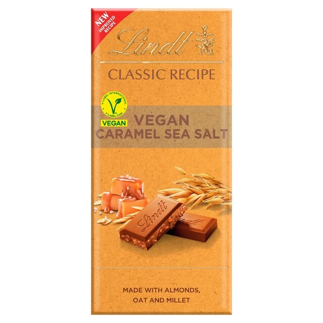 Lindt Ricetta Classica Tavoletta Di Cioccolato Al Caramello Salato Vegano 100g