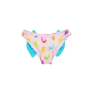 Mc2 Saint Barth Costume Slip Rosa Stampa Gelati con Fiocco Azzurro 2 anni