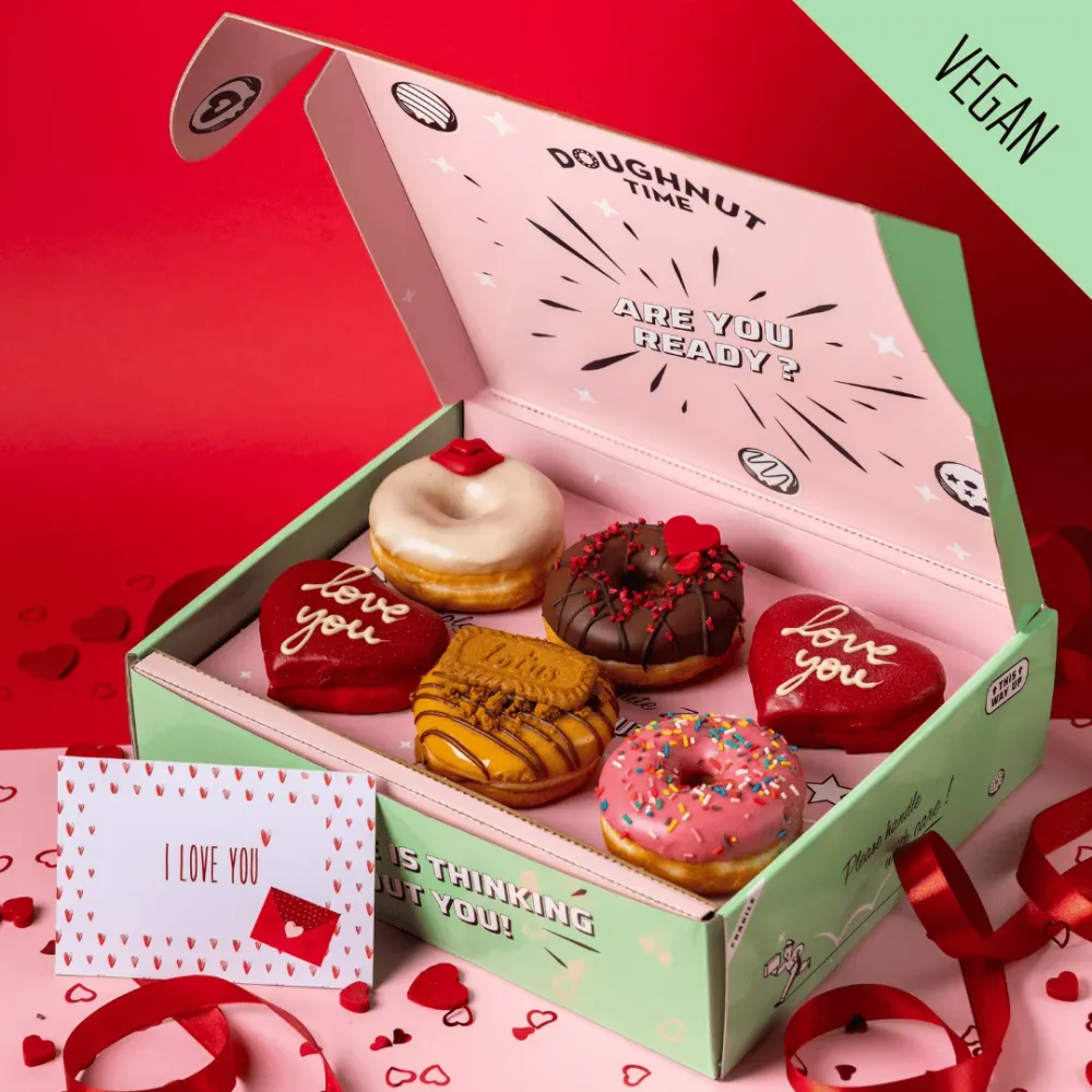 "Saint-Valentin Vegan" coffret cadeau de donuts (VG)