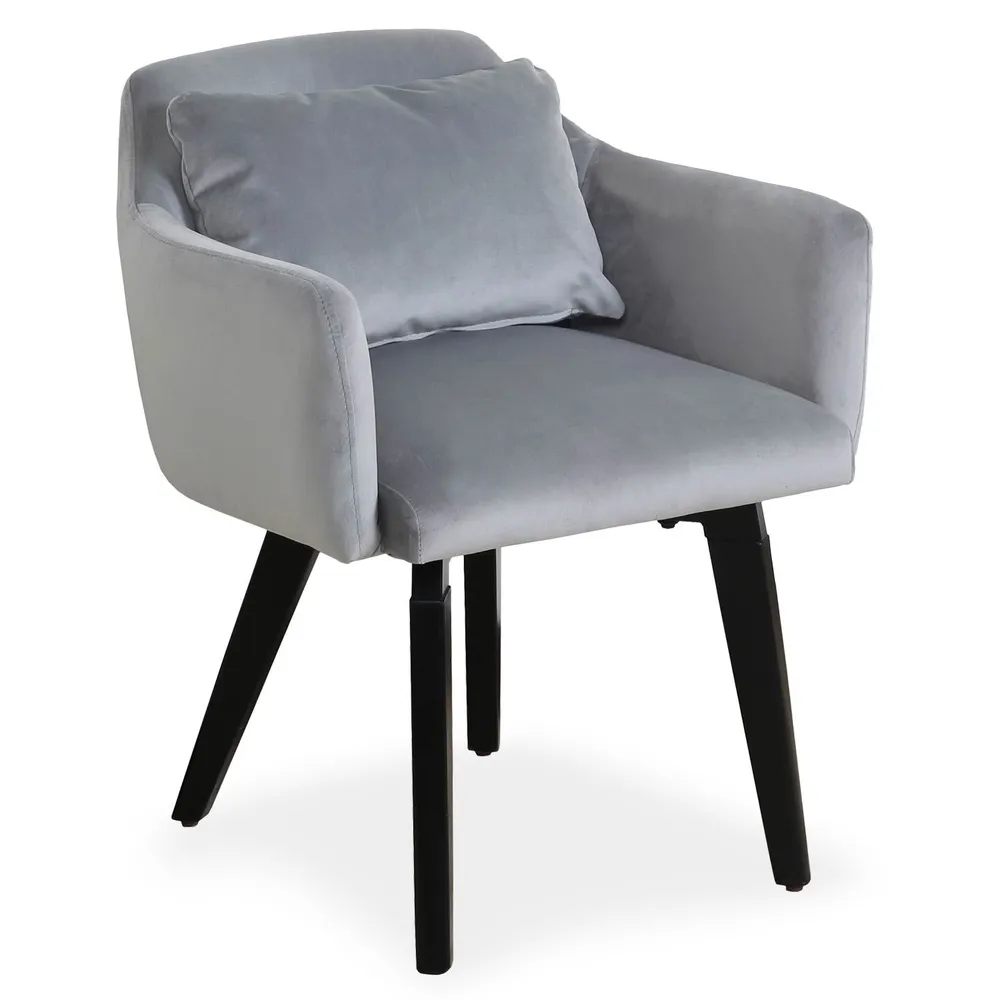 Set di 20 sedie / poltrone Gybson velluto argento