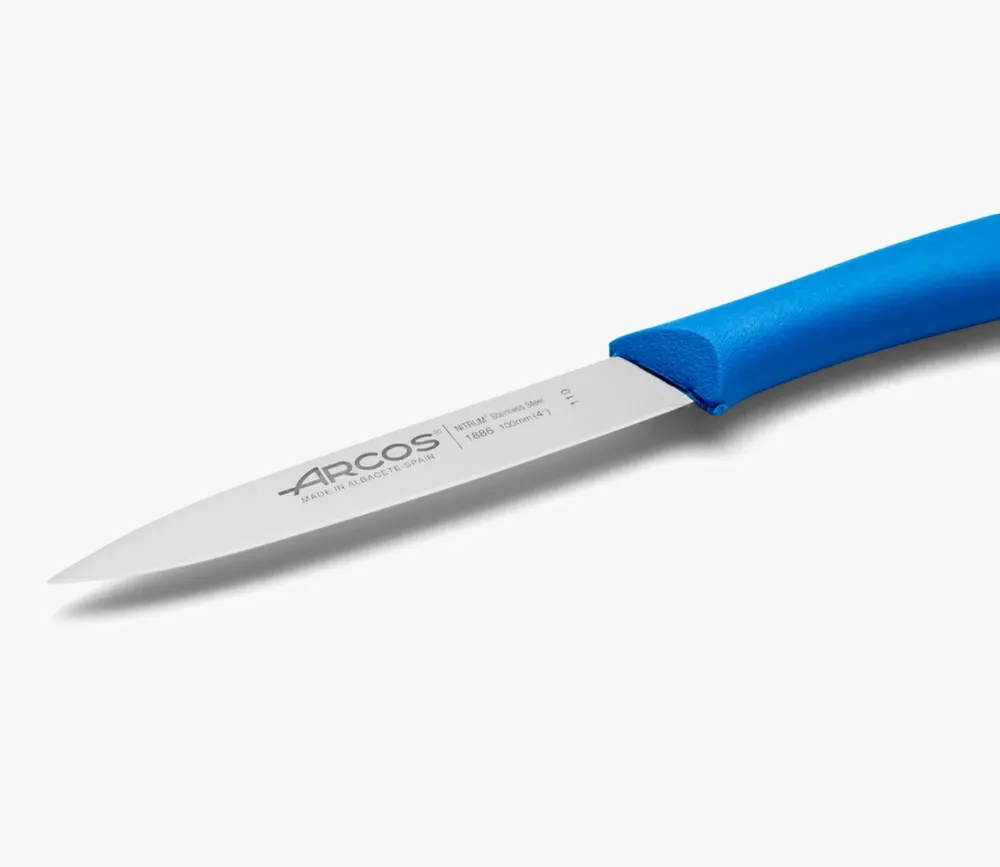 Coltello Spelucchino Colore Blu Serie Nova 100 mm con Custodia Protettiva
