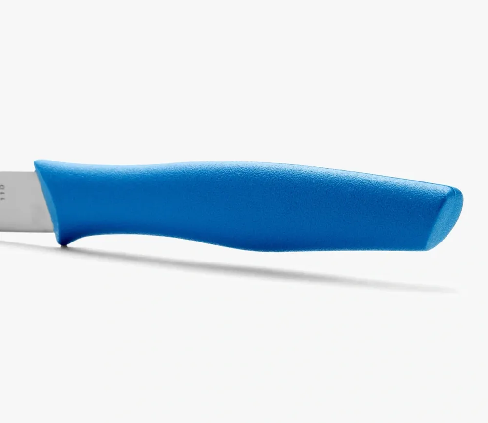 Coltello Spelucchino Colore Blu Serie Nova 100 mm con Custodia Protettiva