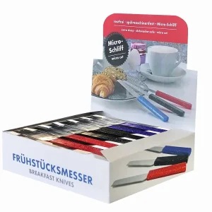 Coltelli da colazione espositore da banco Schneider 30 coltelli/espositore 10 rossi 10 blu 10 neri 261810