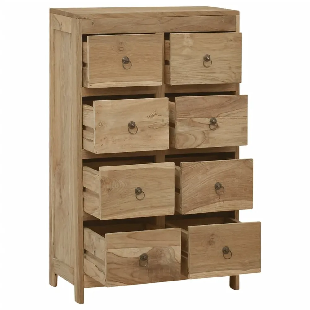 Cassettiera 55x30x90 cm Legno Massello di Teak