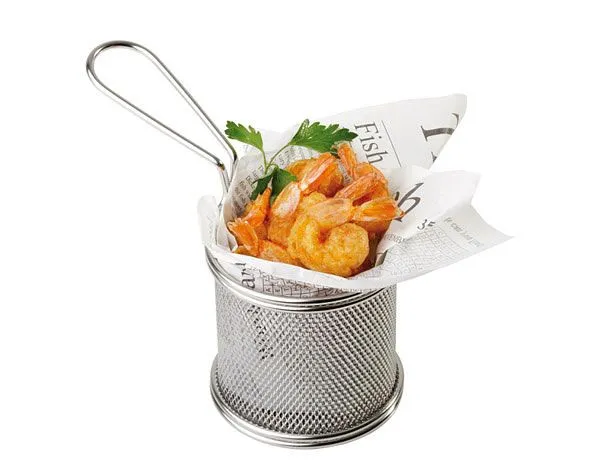 Cestello per servire APS Ø 9 cm altezza: 85 cm manico 9 cm acciaio inossidabile -PORTA SNACK- 40601