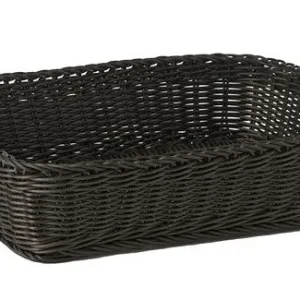 Cestino APS rettangolare 40 x 30 cm altezza: 10 cm polipropilene nero -PROFI LINE- 50712