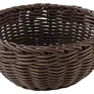Cestino APS rotondo Ø 20 cm altezza: 8 cm polipropilene marrone -PROFI LINE- 50608