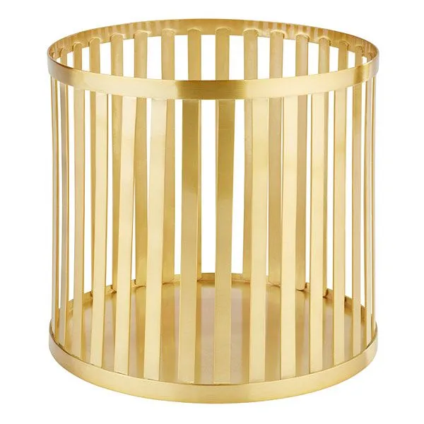 Supporto per buffet APS -APS PLUS- Ø 21 cm altezza: 20 cm metallo aspetto dorato -BASKETS- 15335