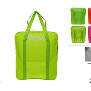 BORSA FRIGO 24LITRI CON 2 MANICI COLORI FLUO 4COLORI AL00378