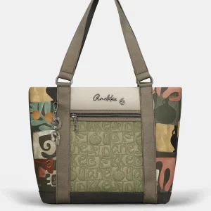 Borsa shopper donna Anekke con manici lunghi e tasca esterna