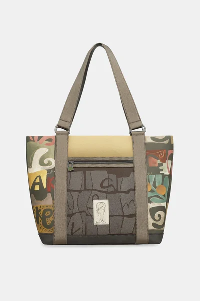 Borsa shopper donna Anekke con manici lunghi e tasca esterna