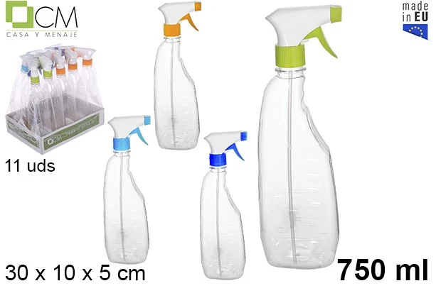 Bottiglia plastica con spruzzatore 750 ml