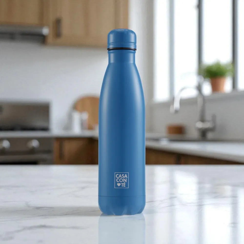 Bottiglia Termica Acciaio 750 ml Doppia Camera - 3 Colori Assortiti