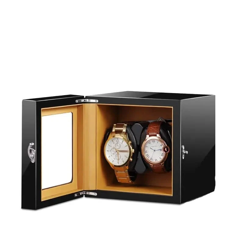 Carica Orologi Automatico LuxeLift Pelle con 2 Scomparti