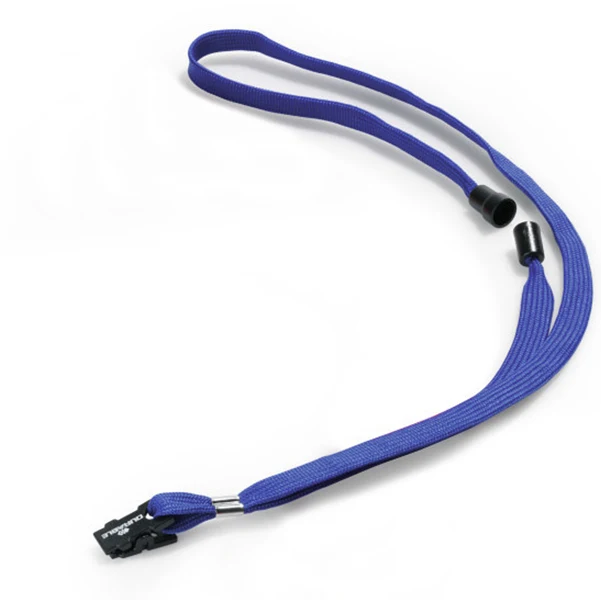 DURABLE - 8119-07 - Cordoncino per portabadge - 44 x 1 cm - tessuto - blu - Durable - conf. 10 pezzi - 57362 - Conf. da 1 Pz.