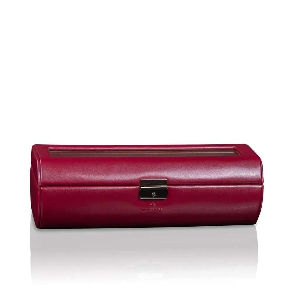 Porta Orologi - Merino 7 orologi Rosso