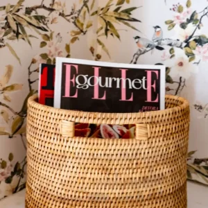 Portariviste rattan con manici