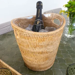 Secchiello per il ghiaccio rattan con manici