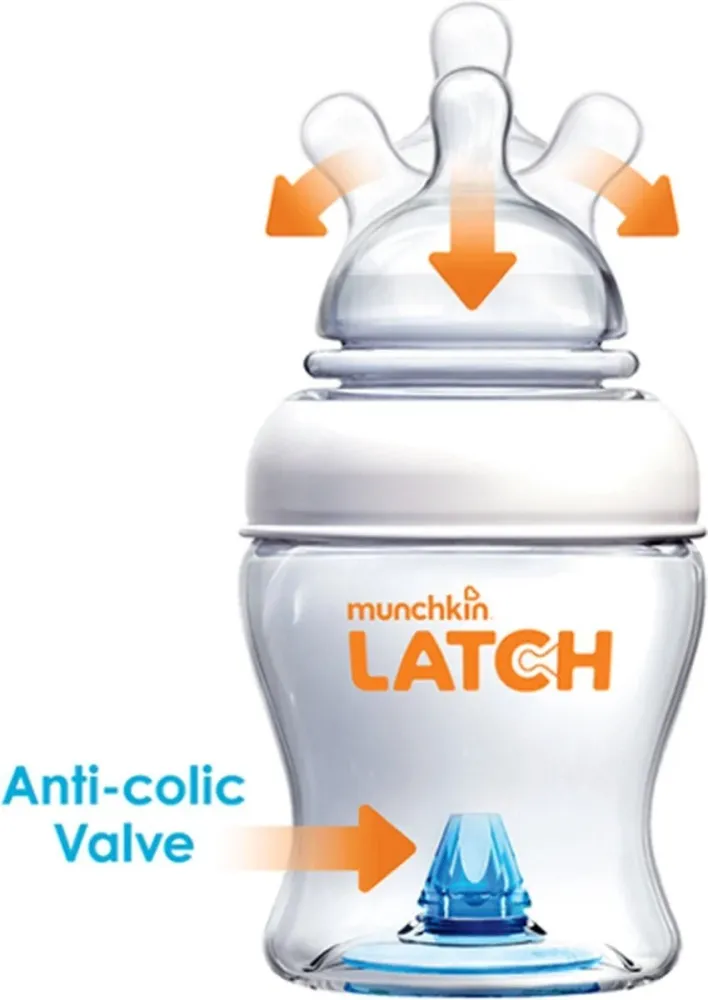 Munchkin Bottiglia per bambini 3 pezzi con aspirazione scatto 120ml