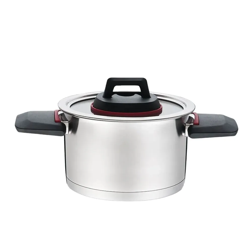 Tagliapasta Pentola con Coperchio Feel Maestro MR-3530-16 Nero Rosso Acciaio Acciaio inossidabile Plastica Ø 16 cm 1,6 L