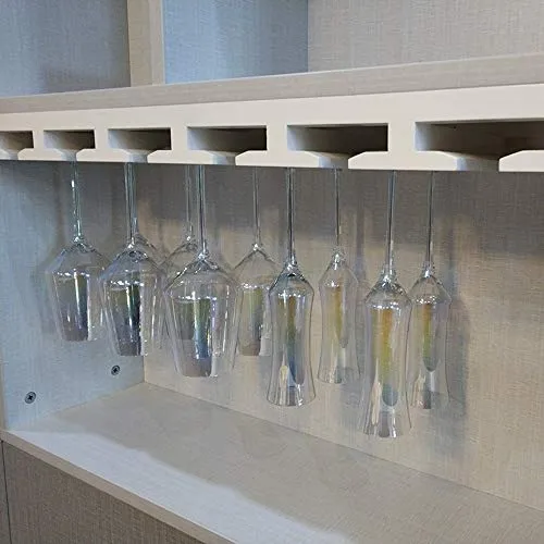 47-B Cremagliera del Vino Legno Massello Appeso Testa Giù Vino Portabicchieri Calice di Vino Telaio Traliccio Casa Idee