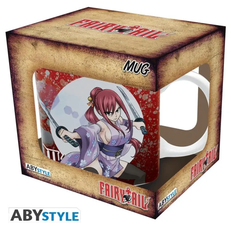 Abystyle - Tazza FAIRY TAIL (Erza e Jellal) Logo Mug Bicchiere Ceramica 320ml