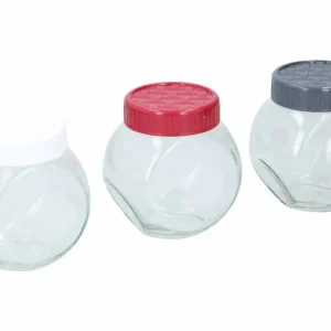 Alpina vasetto vetro e polipropilene 750ml 12,7x8,8x12,4 cm 3 assortimenti