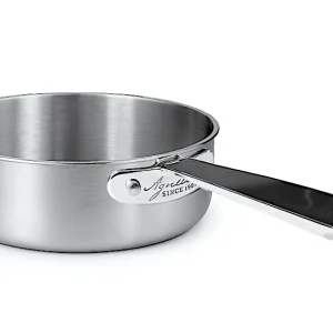 Aluinox 1907 3ply Casseruola Bassa Cm.16 H.8 Lt.1,6 1 Manico Finitura