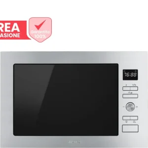 AREA OCCASIONI Forno Microonde Ad Incasso Smeg FMI425X 1000 W 25 Litri (A38,8xL59,5xP37,7) Grill Griglia al quarzo Acciaio...
