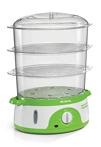 Ariete 911 Healty Steam Vaporiera Elettrica con Timer 60’, 3 Cestelli,...
