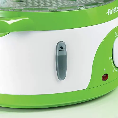 Ariete 911 Healty Steam Vaporiera Elettrica con Timer 60’, 3 Cestelli,...