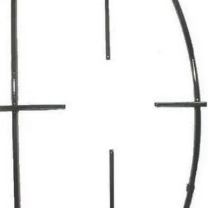 ARISTON GRIGLIA CUCINA 1 FUOCO SMALTATA NERA SINISTRA CM.38,7 X 20,2 P 0278