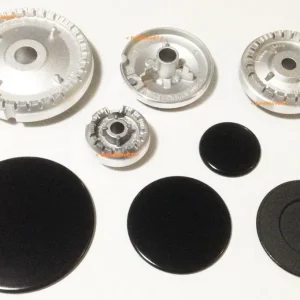 ARISTON INDESIT SPARTIFIAMMA + BRUCIATORI CUCINA GAS NERO LUCIDO 4 FUOCHI S 2723