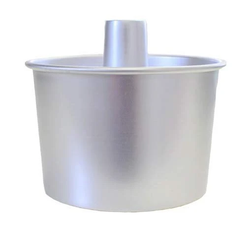 Asai Shoten Seamless Aluminum Tall Chiffon Cake Mold 14cm Silver