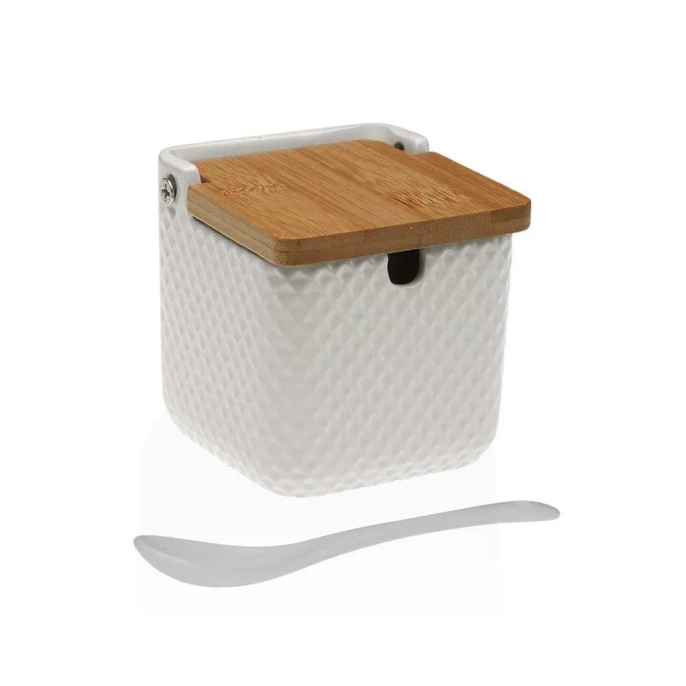 çucareiro Versa Branco Cerâmica Bambu Dolomite 8,3 x 8,3 x 8,3 cm