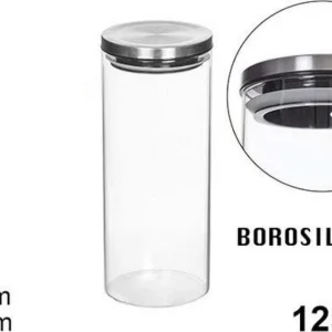 Barattolo 1250 Ml Sottovuoto Alimenti Vetro Trasparente Cereali Snack Cucina
