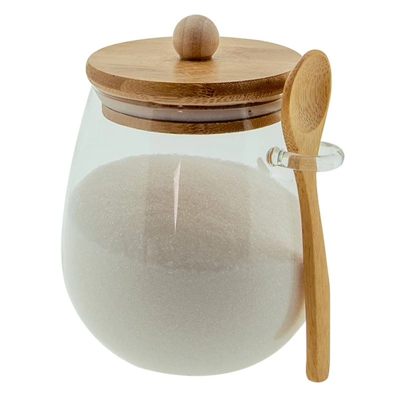 Barattolo vetro con cucchiaio legno - Eff