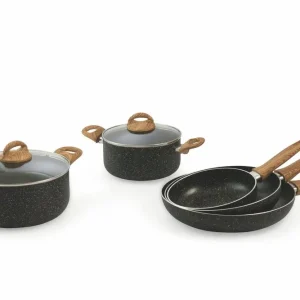 Batteria di Pentole 7 Pezzi Alluminio Antiaderente Soriani Kyoto