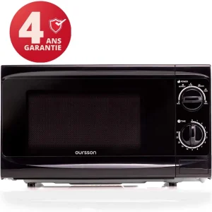 BBK Forno Microonde Meccanico, 20 litri, 700 Watts, 4 anni di garanzia, Nero, 20MWS-706M/B