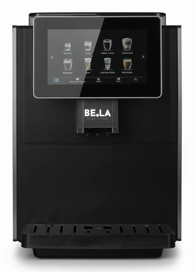 BergerLanz Macchina da caffè automatica Mucho Gusto – 1,8 l, contenitore per chicchi da 160 g, 19 bar, sistema per il latte
